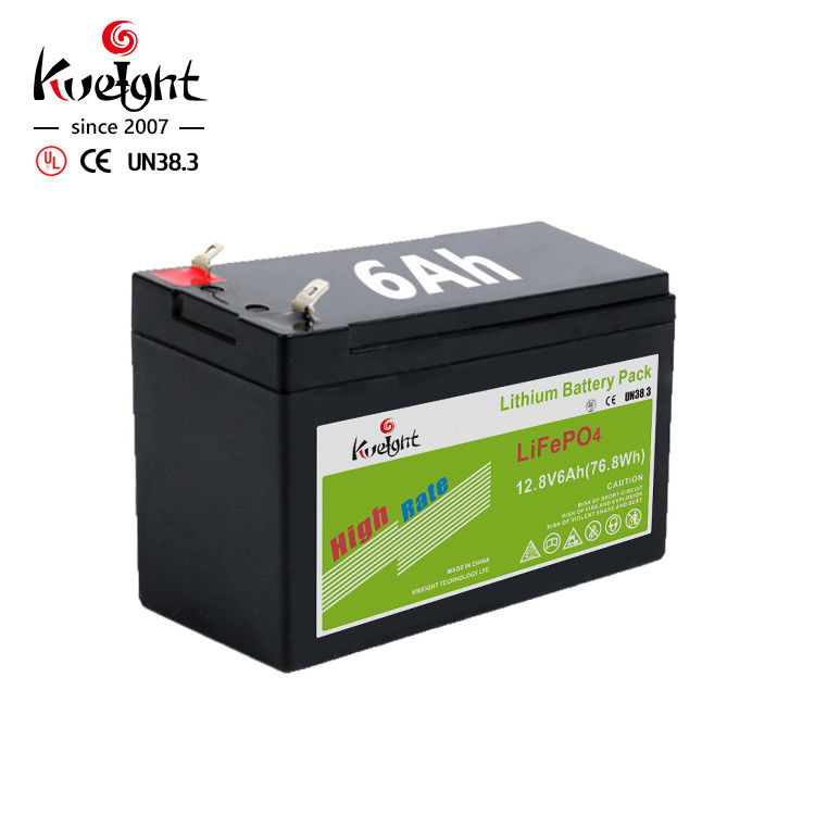 batería del hierro del litio de 12.8v 6ah Lifepo4 para el sistema casero del almacenamiento de energía